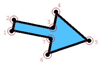 Arrow with dots